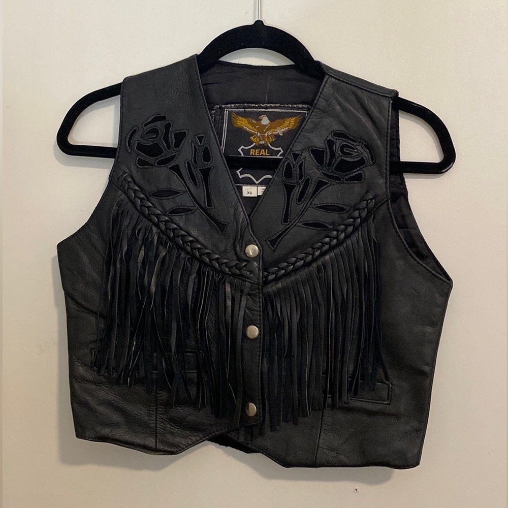 Fringe Leather Vest